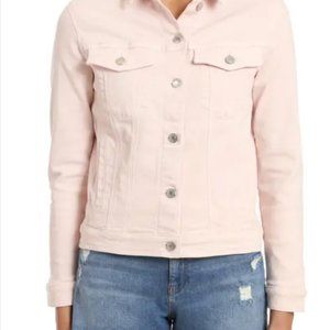 Light pink denim/jean jacket with silver buttons